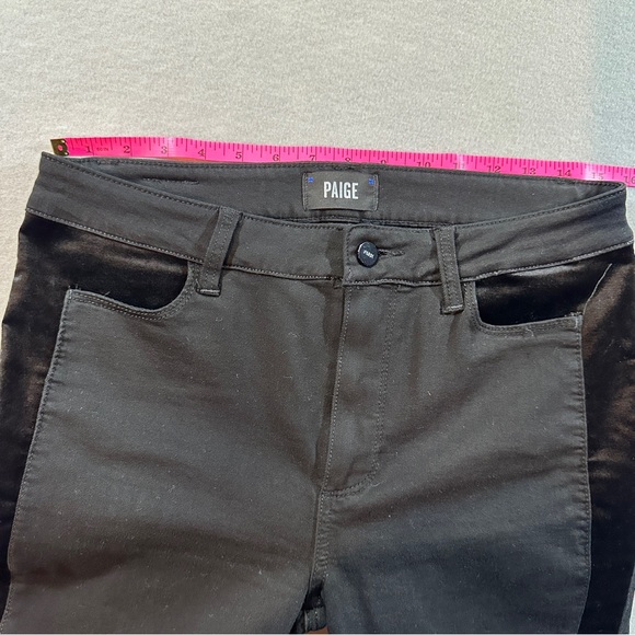 Paige Hoxton Ultra Skinny Jeans Women’s 30 Velvet Onyx Black Stretch Denim - Picture 2 of 16